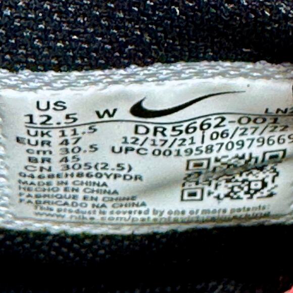 Nike Men's Alpha Menace Detachable 12.5 Wide Football Cleats Black DR5662-001 - Picture 10 of 10